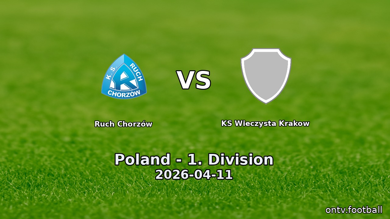 Ruch Chorzów vs KS Wieczysta Krakow
