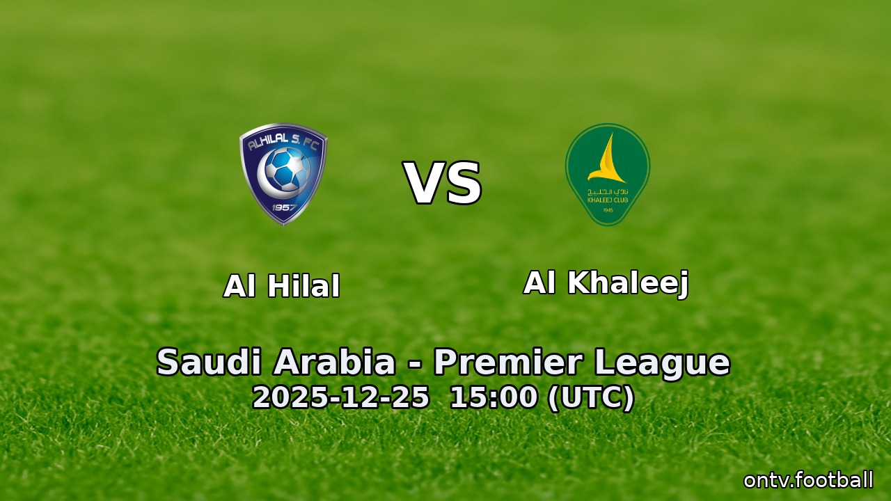 Al Hilal vs Al Khaleej
