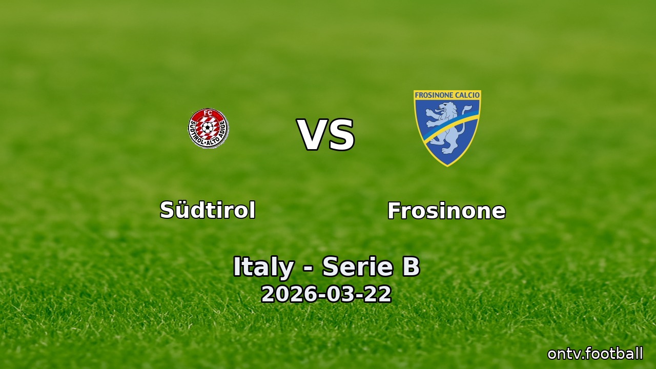 Südtirol vs Frosinone