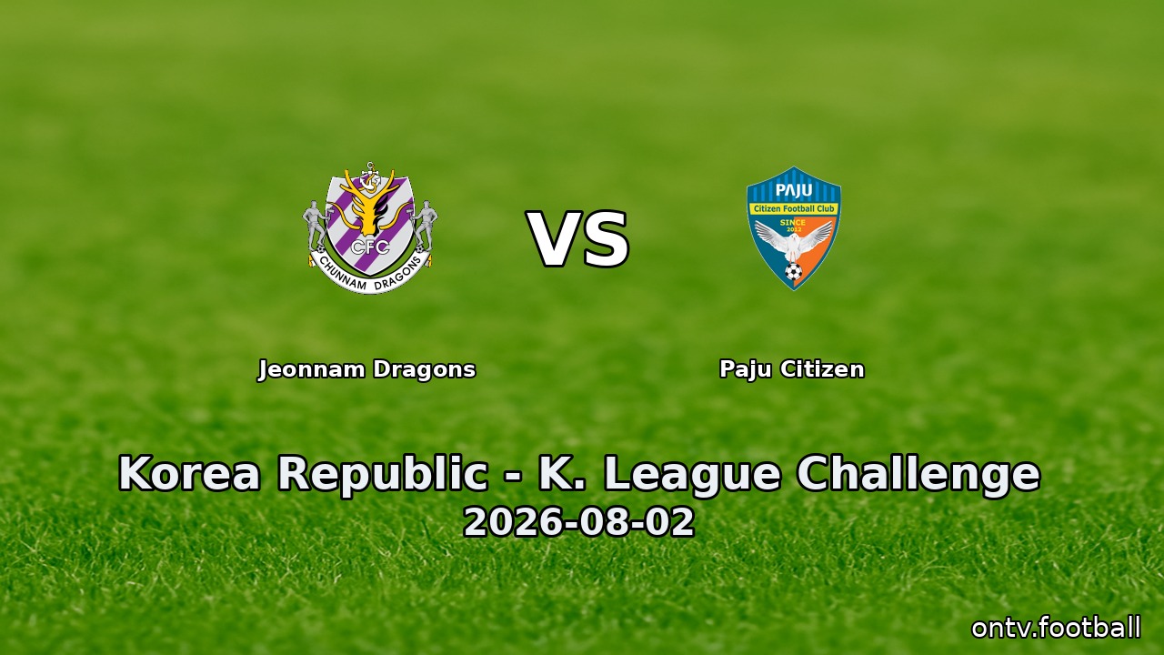 Jeonnam Dragons vs Paju Citizen