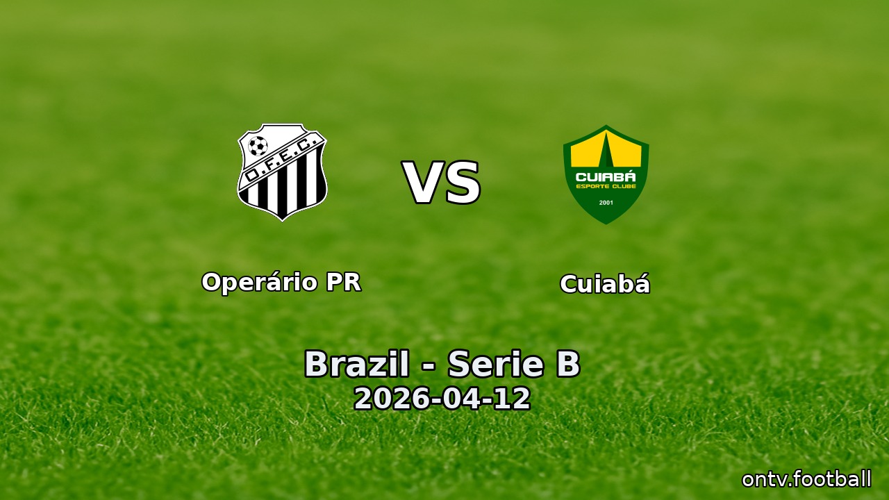 Operário PR vs Cuiabá