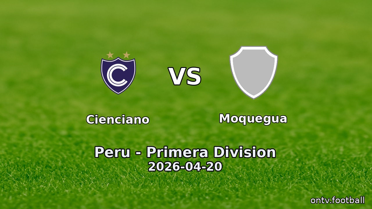 Cienciano vs Moquegua
