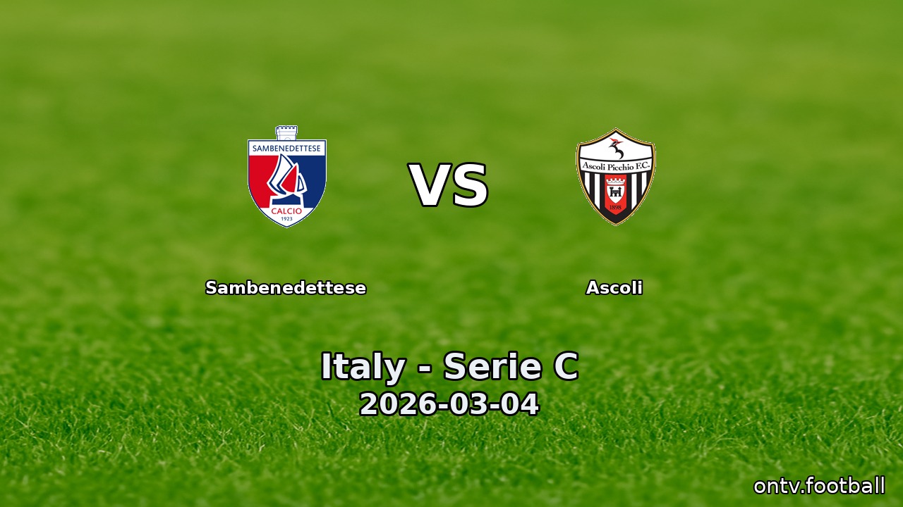 Sambenedettese vs Ascoli