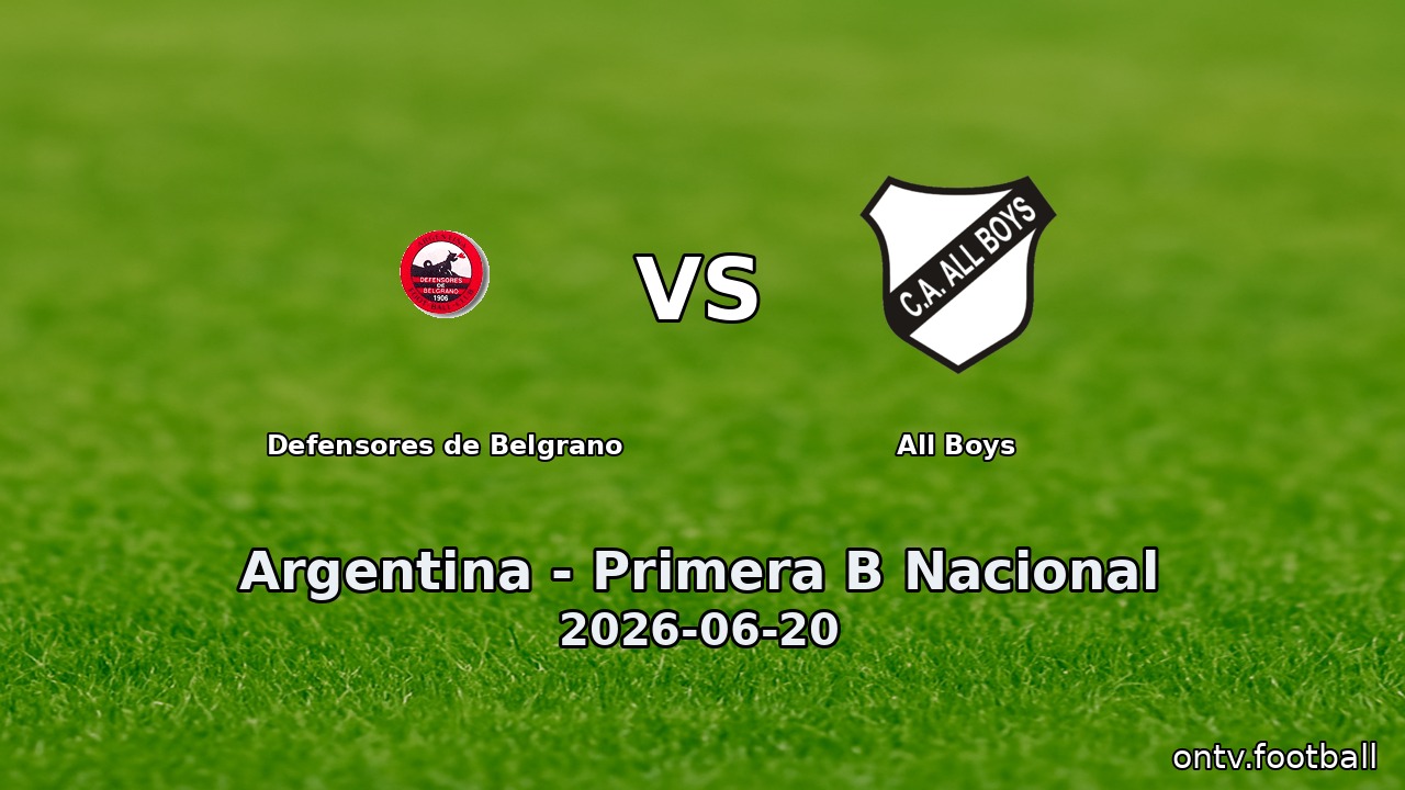 Defensores de Belgrano vs All Boys