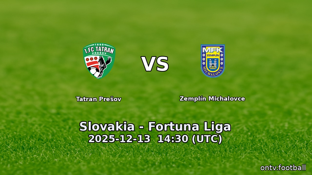 Tatran Prešov vs Zemplín Michalovce