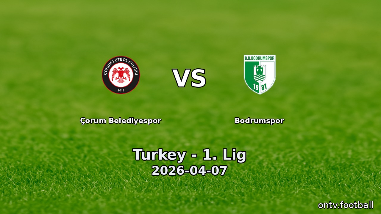 Çorum Belediyespor vs Bodrumspor