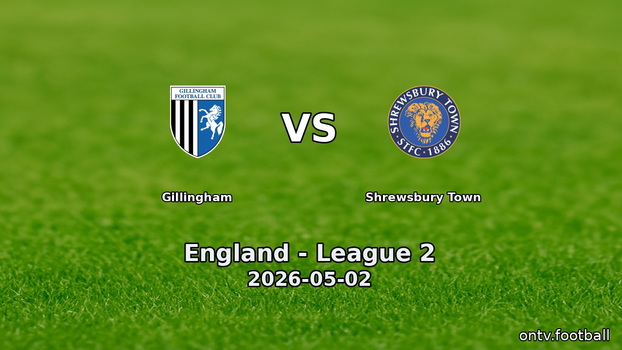 Gillingham vs Shrewsbury Town