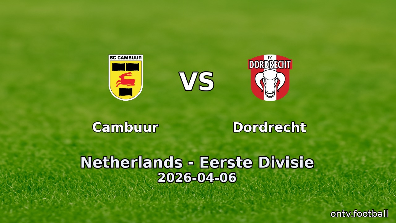 Cambuur vs Dordrecht