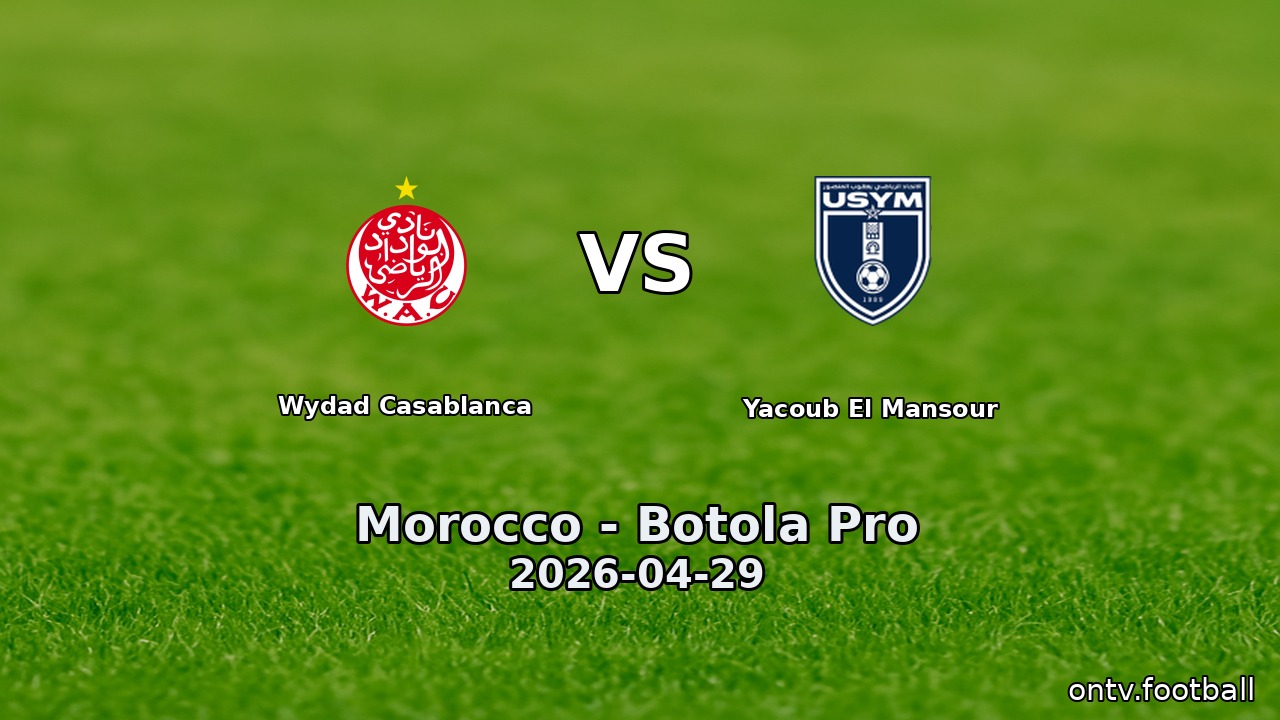 Wydad Casablanca vs Yacoub El Mansour