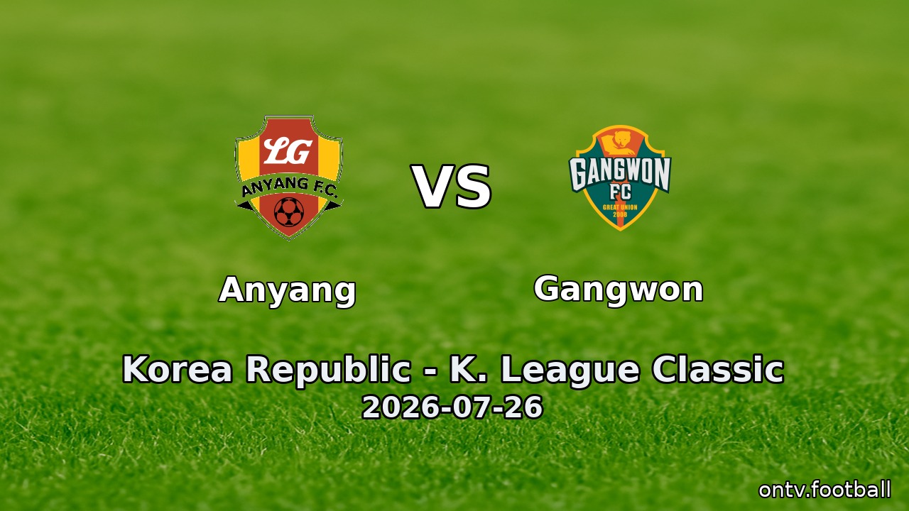 Anyang vs Gangwon
