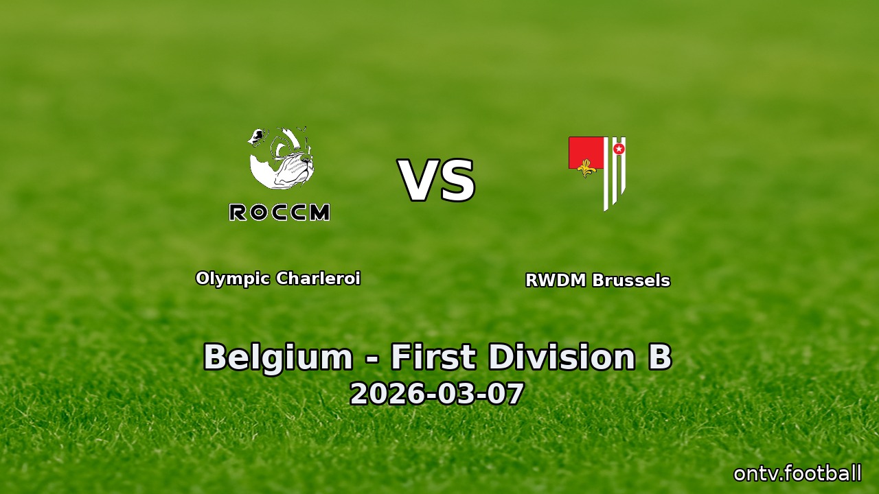 Olympic Charleroi vs RWDM Brussels