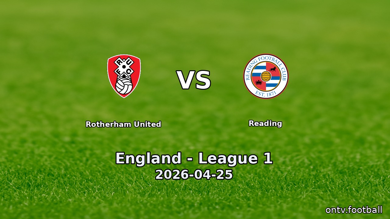 Rotherham United vs Reading