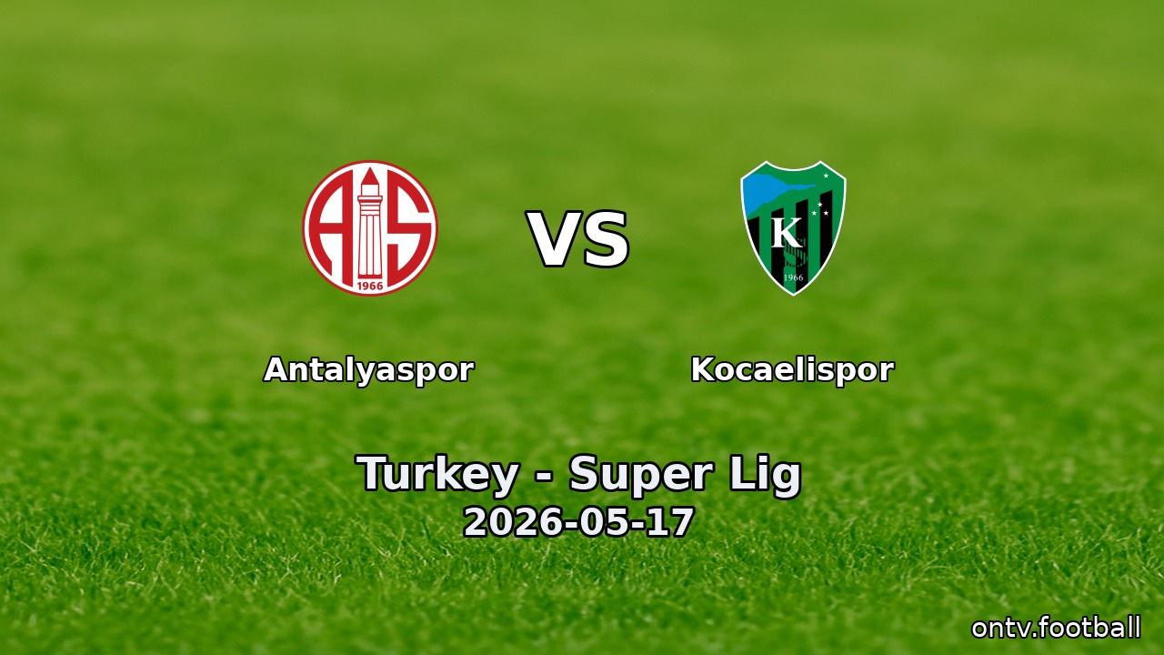 Antalyaspor vs Kocaelispor