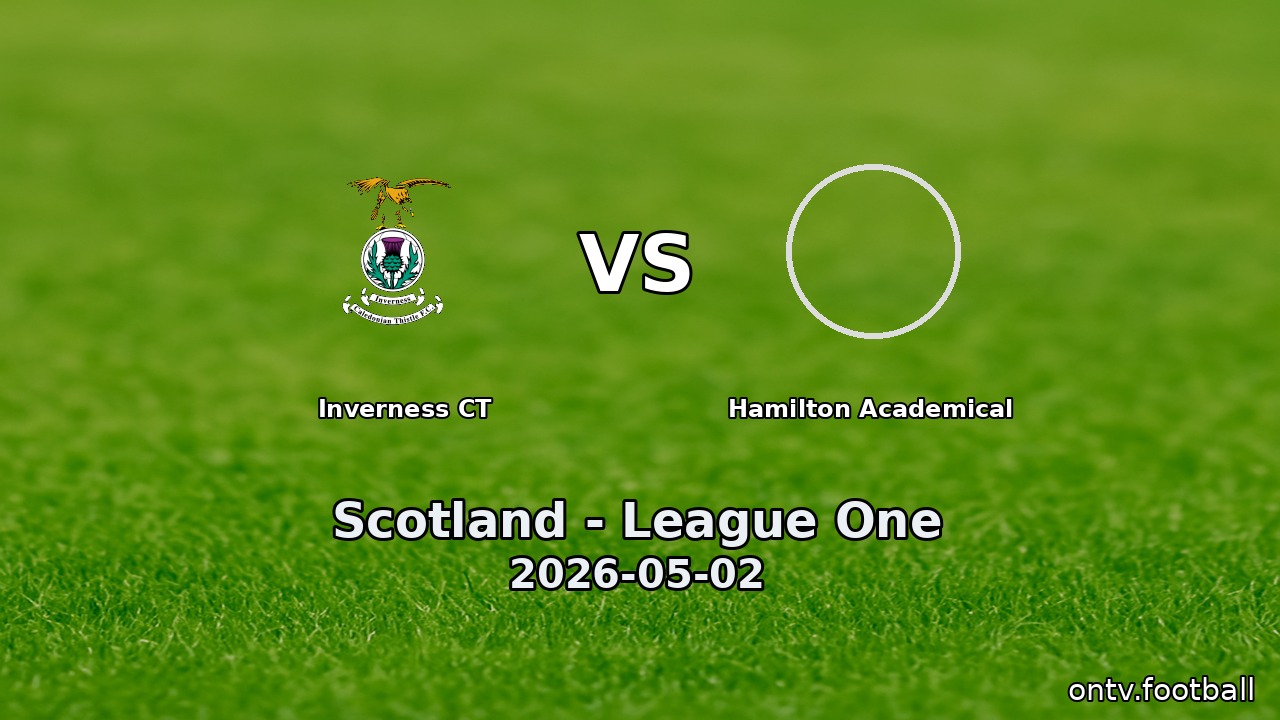 Inverness CT vs Hamilton Academical