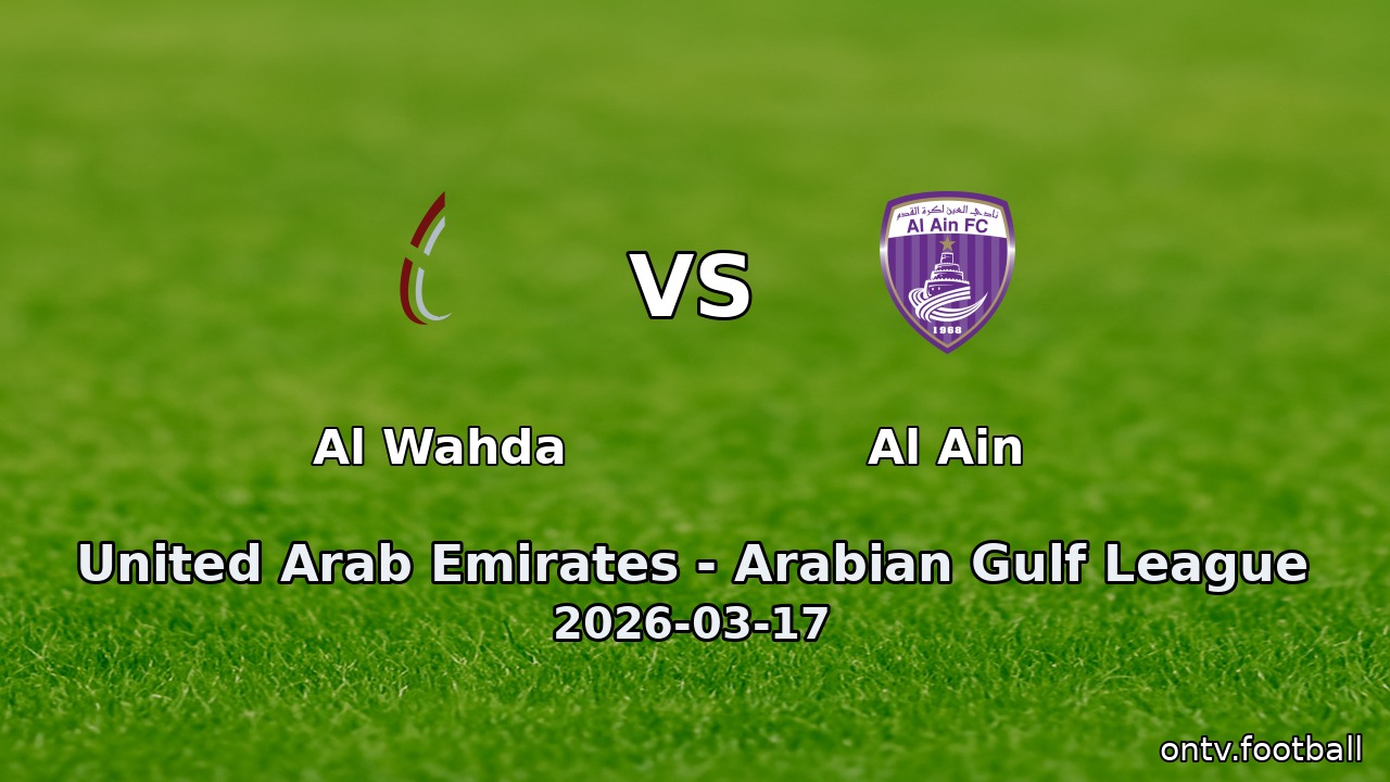 Al Wahda vs Al Ain
