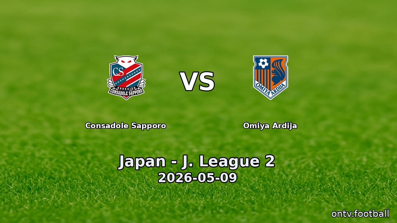 Consadole Sapporo vs Omiya Ardija