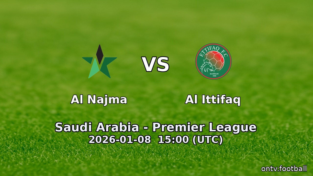 Al Najma vs Al Ittifaq - Saudi Arabia - Premier League - 8 Jan 2026 ...