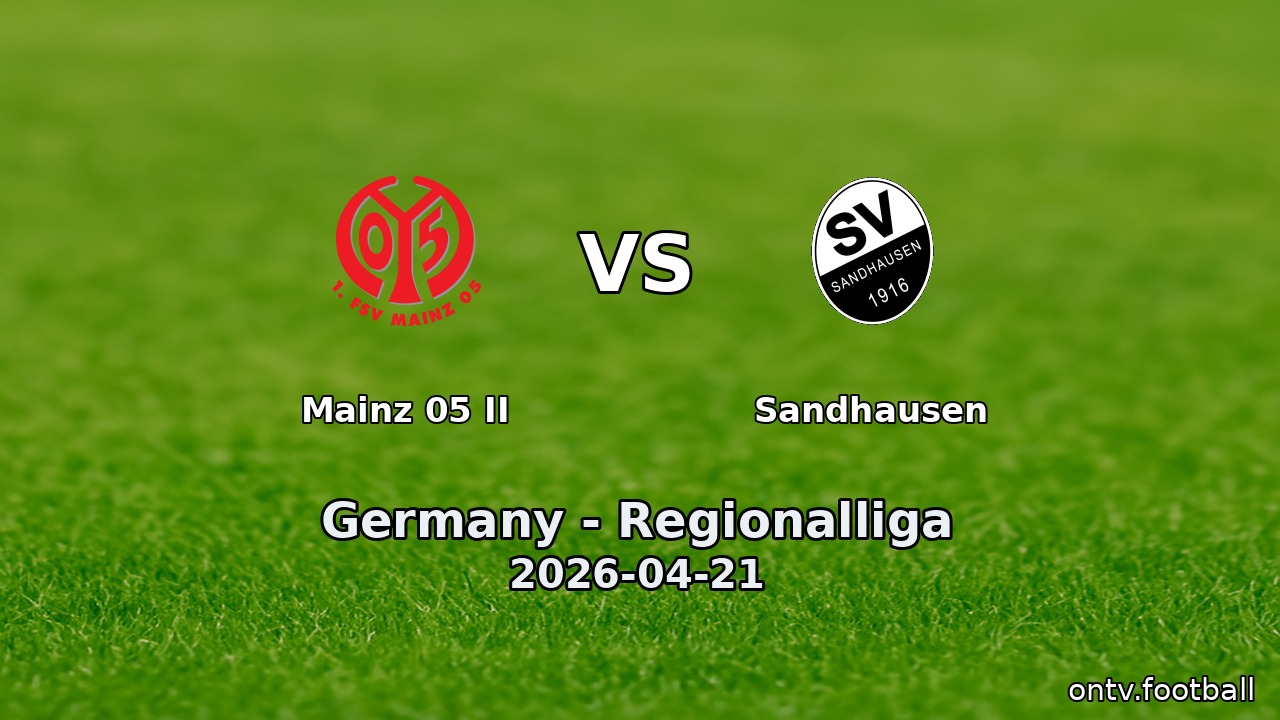 Mainz 05 II vs Sandhausen
