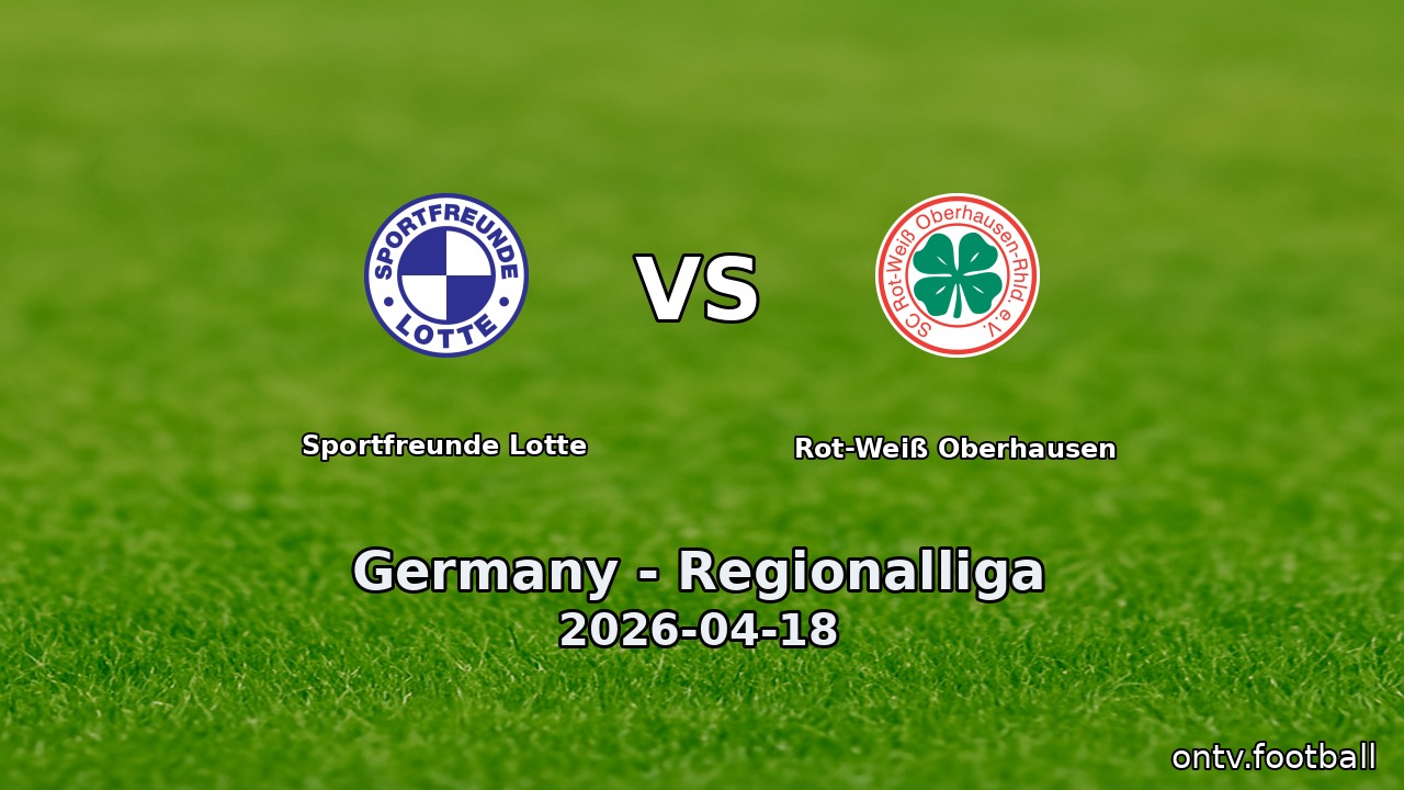 Sportfreunde Lotte vs Rot-Weiß Oberhausen