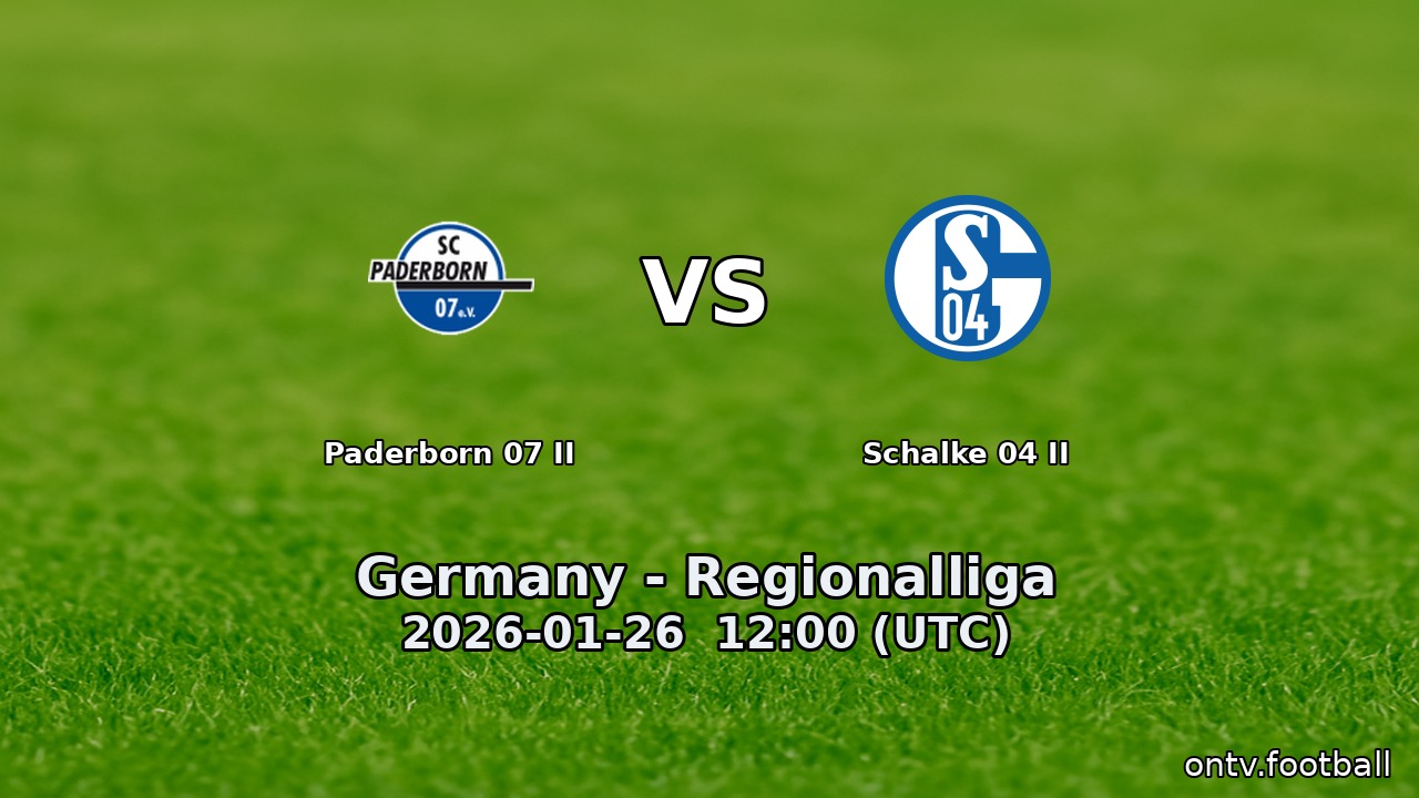 Paderborn 07 II vs Schalke 04 II