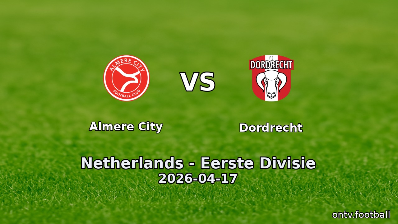 Almere City vs Dordrecht