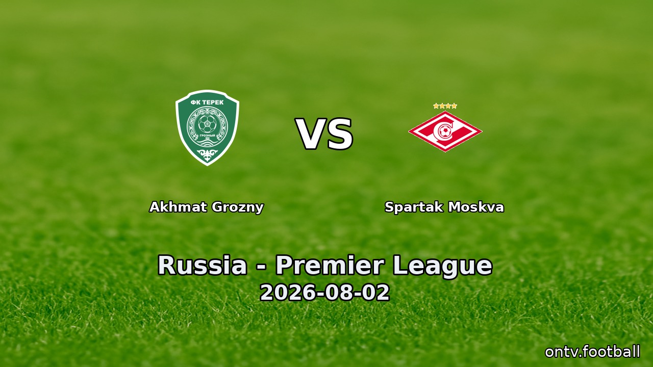 Akhmat Grozny vs Spartak Moskva