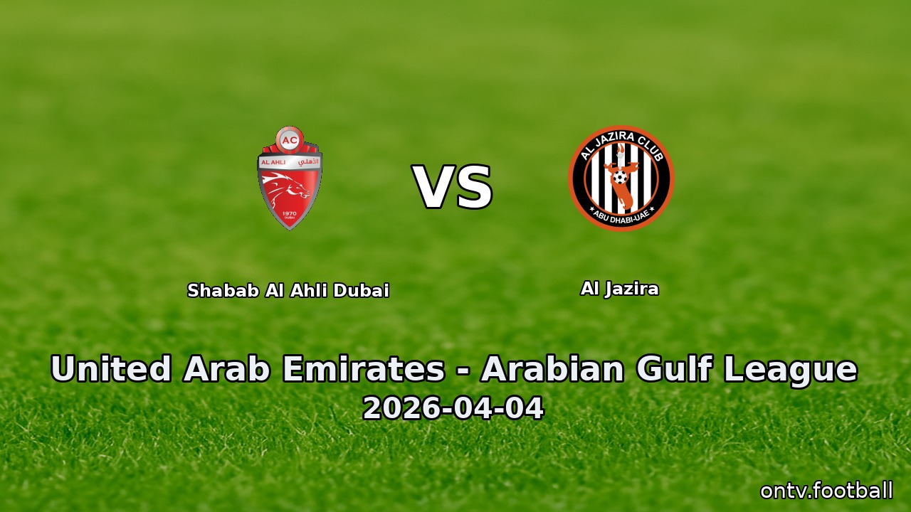 Shabab Al Ahli Dubai vs Al Jazira
