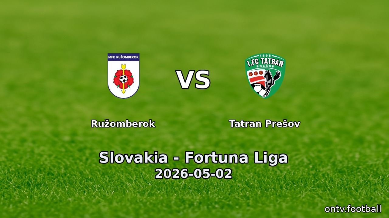 Ružomberok vs Tatran Prešov
