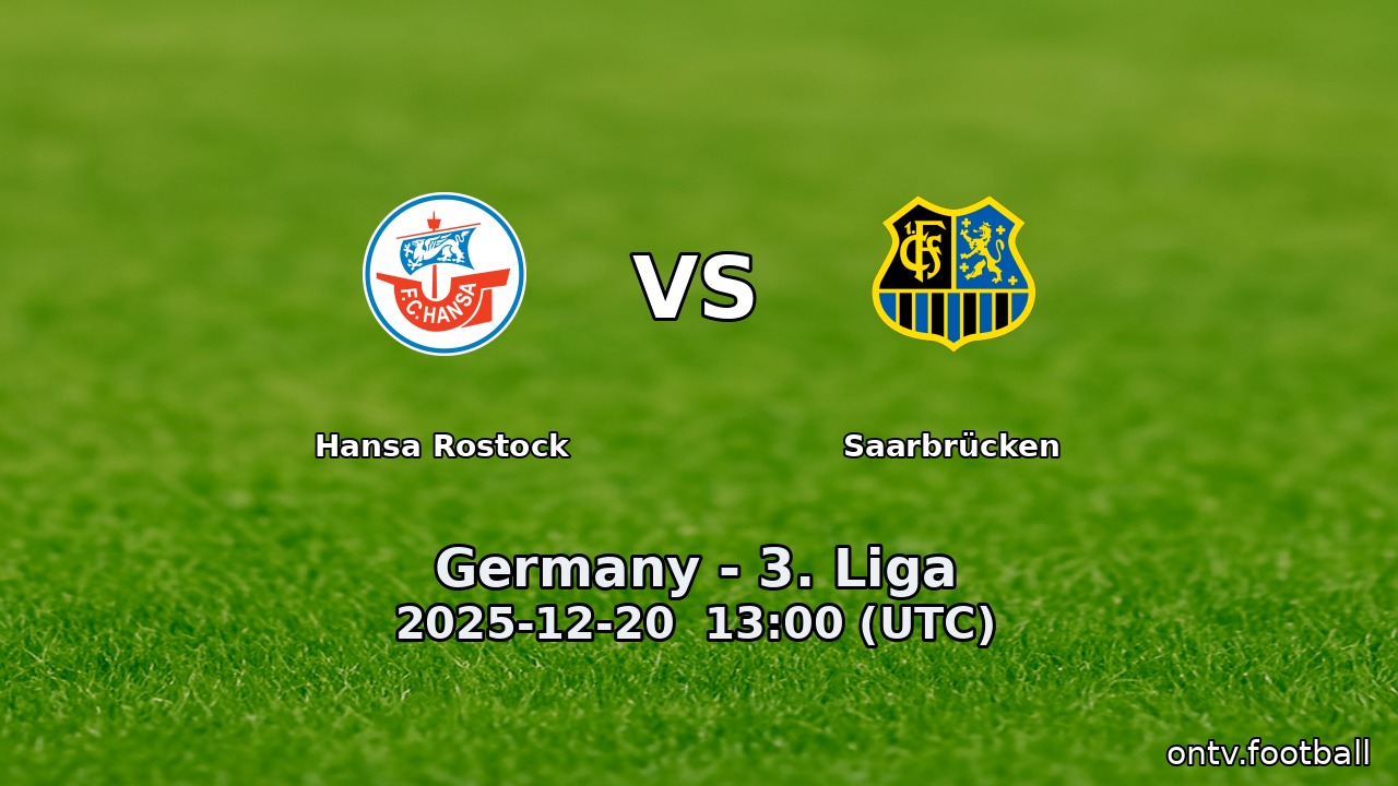 Hansa Rostock vs Saarbrücken