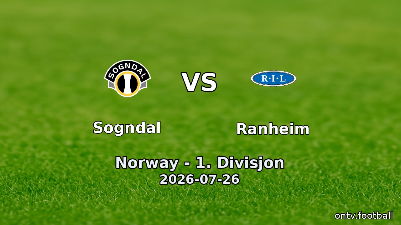 Sogndal vs Ranheim