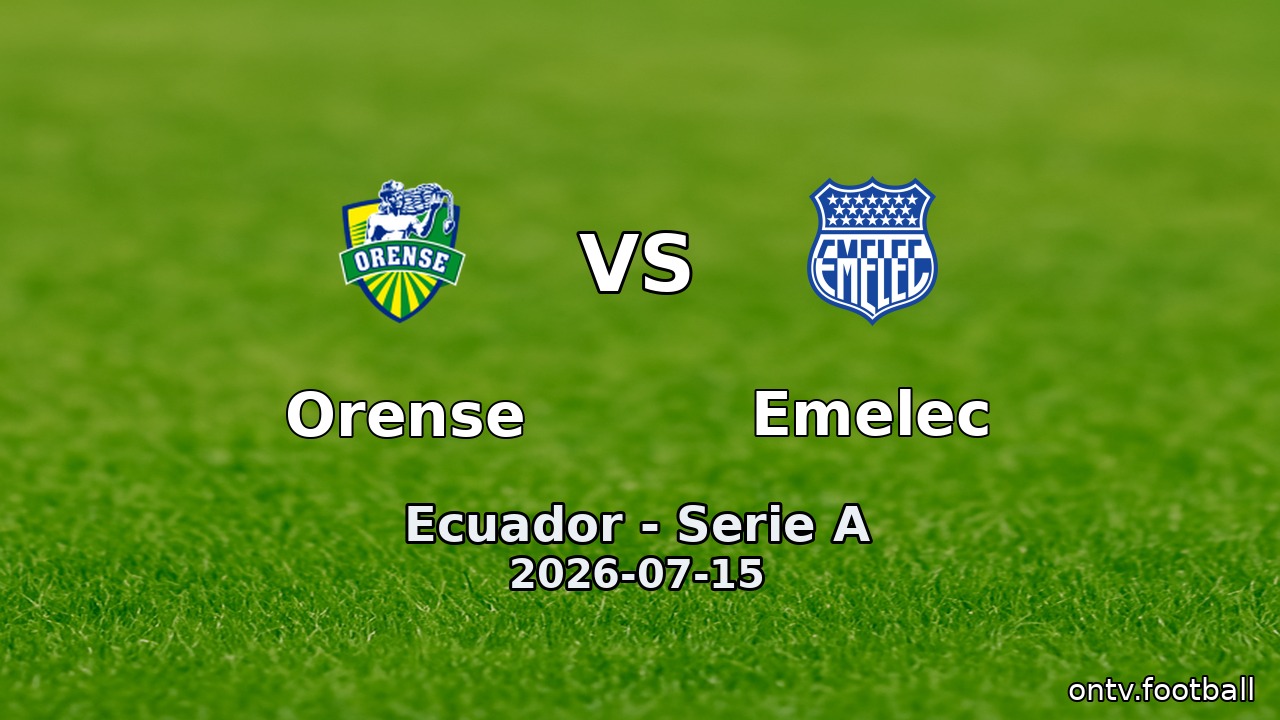 Orense vs Emelec