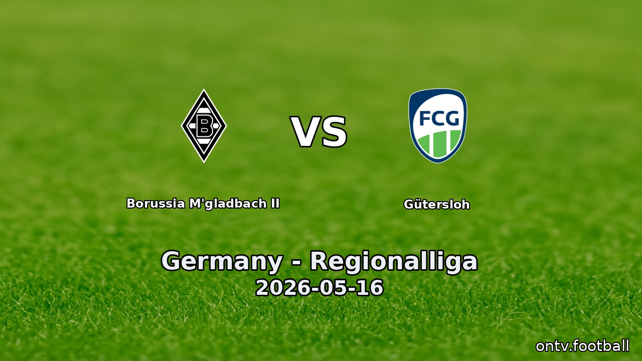 Borussia M'gladbach II vs Gütersloh