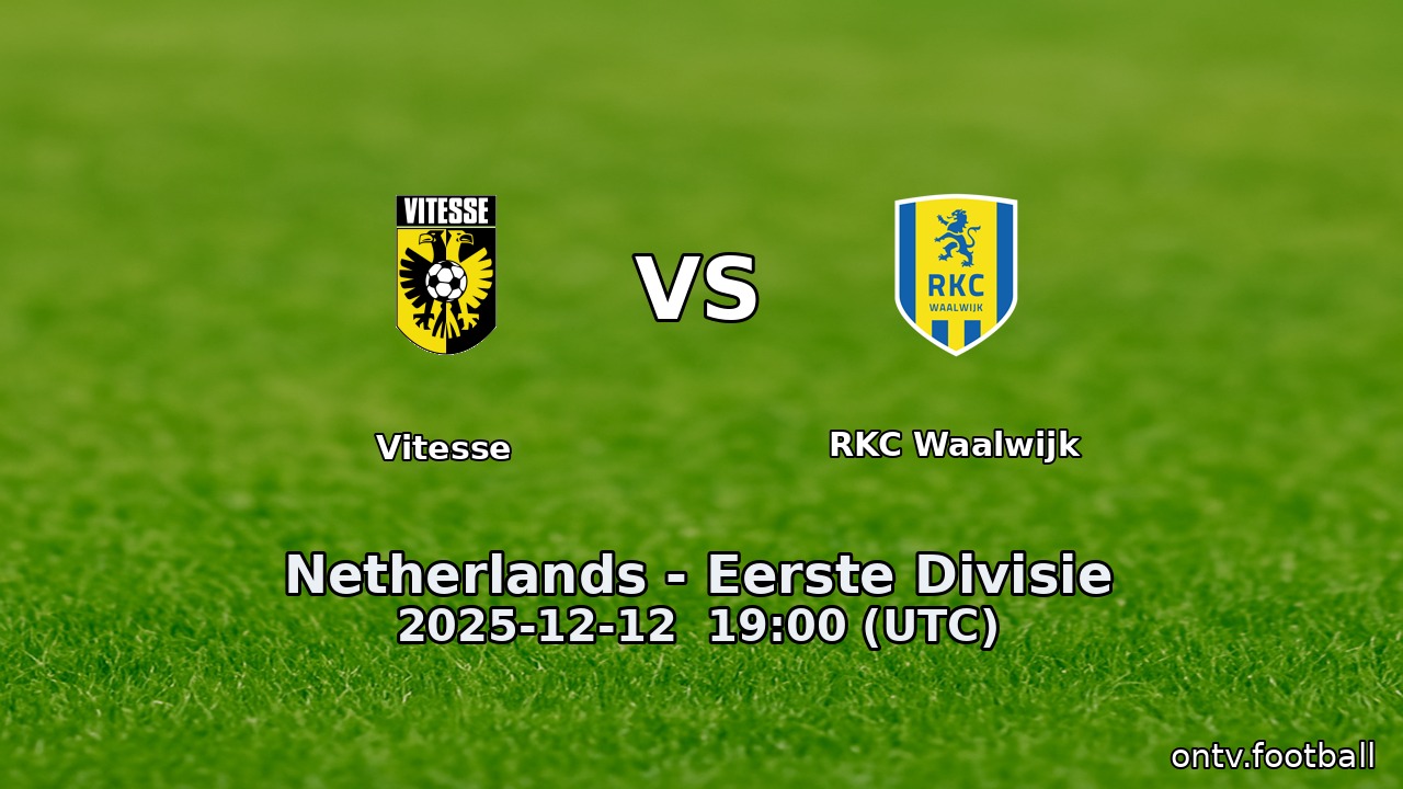 Vitesse vs RKC Waalwijk
