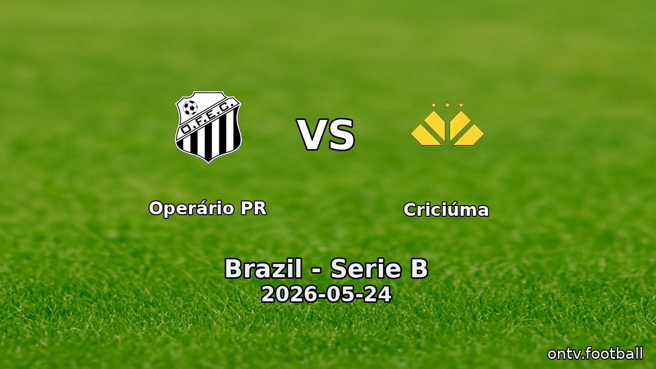 Operário PR vs Criciúma