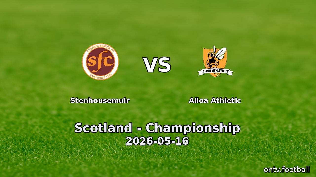 Stenhousemuir vs Alloa Athletic
