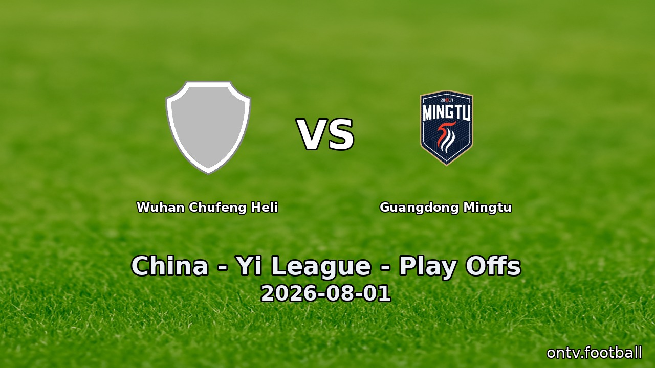 Wuhan Chufeng Heli vs Guangdong Mingtu