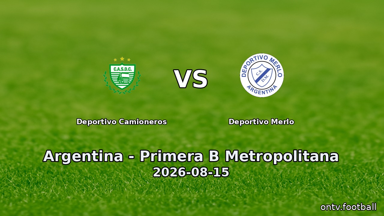 Deportivo Camioneros vs Deportivo Merlo
