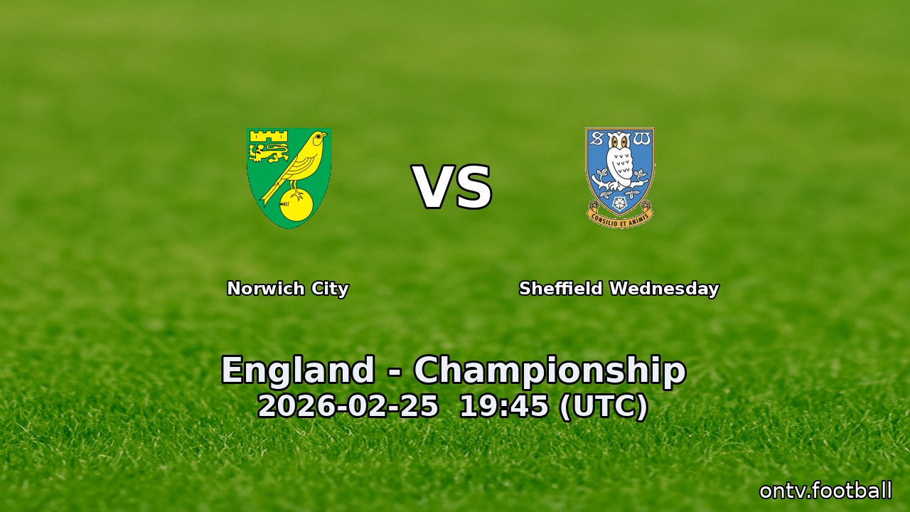 Norwich City vs Sheffield Wednesday