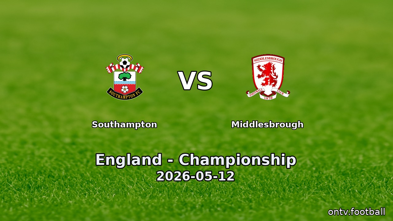 Southampton vs Middlesbrough