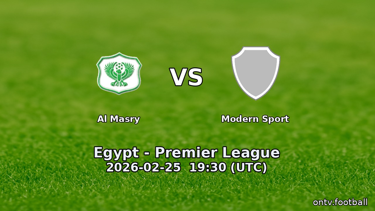 Al Masry vs Modern Sport