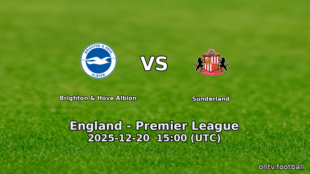 Brighton & Hove Albion vs Sunderland