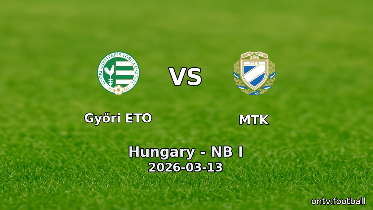 Győri ETO vs MTK