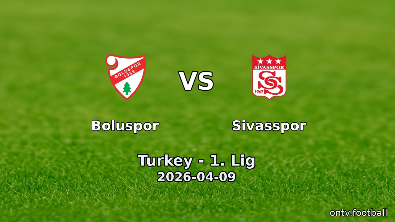 Boluspor vs Sivasspor