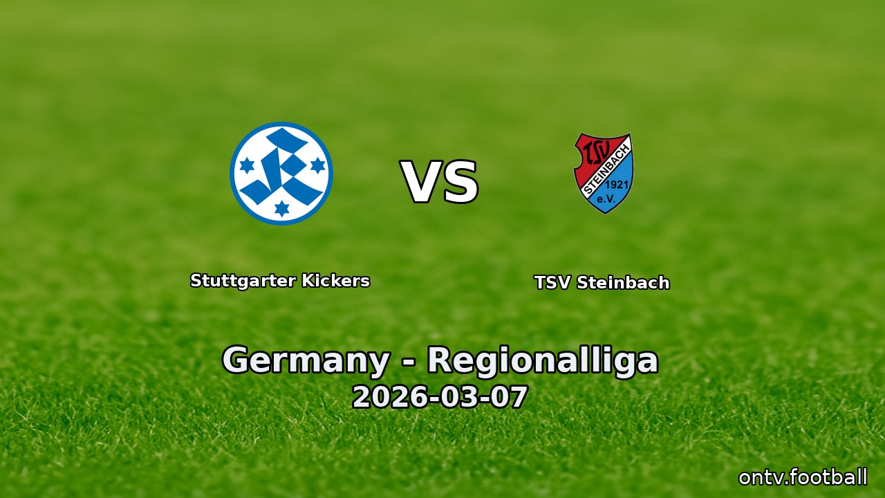 Stuttgarter Kickers vs TSV Steinbach