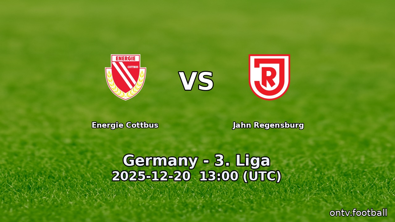 Energie Cottbus vs Jahn Regensburg