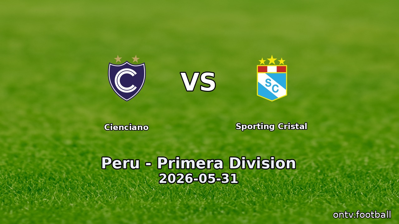 Cienciano vs Sporting Cristal