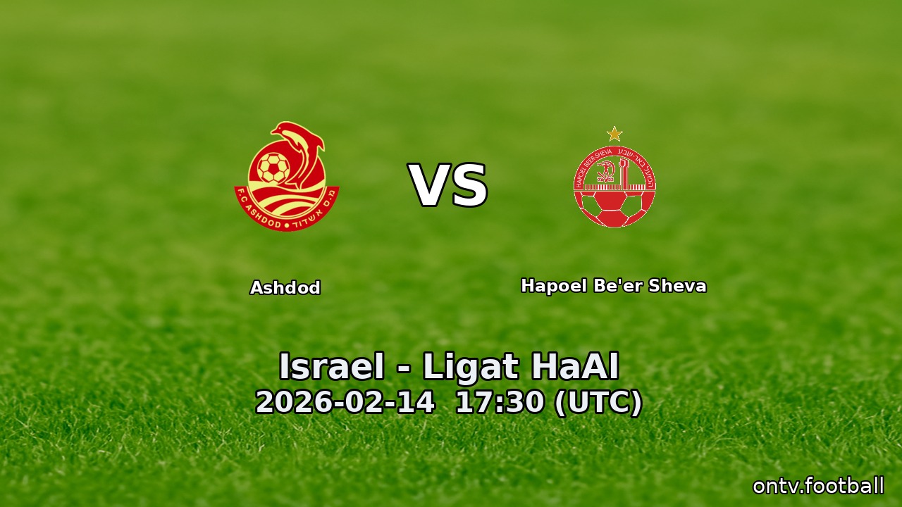 Ashdod vs Hapoel Be'er Sheva