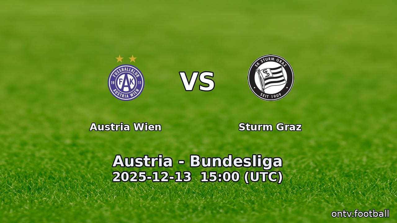 Austria Wien vs Sturm Graz