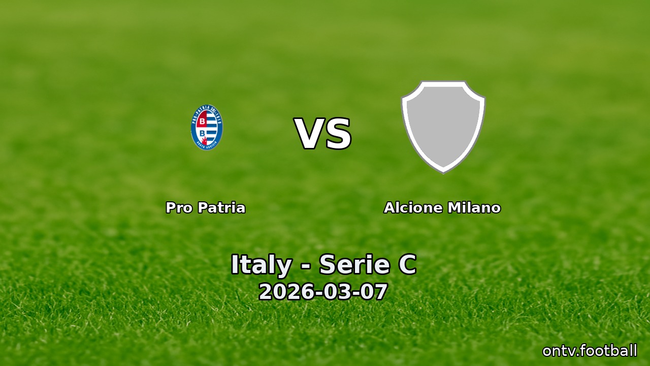 Pro Patria vs Alcione Milano