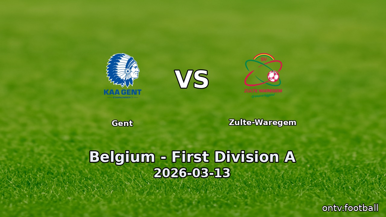 Gent vs Zulte-Waregem